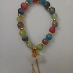 Colorful Crackle Bead Lily of the Valley Tassel Bracelet