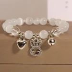 Cute Mimi Rabbit & Heart Bell Beaded Bracelet