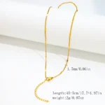 Gold Pressed Sequin Disc Station Chain Necklace